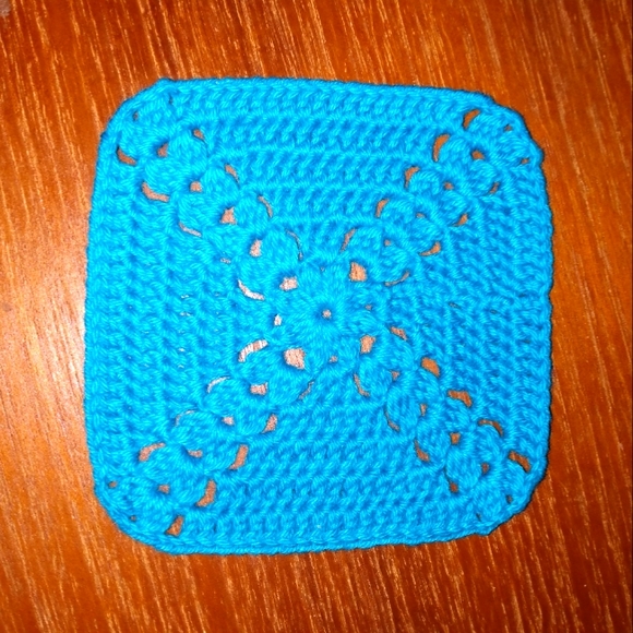 NEW Coasters Set of 4 Simplicity Turquoise Crochet HANDCRAFTED GIFT - Picture 6 of 10